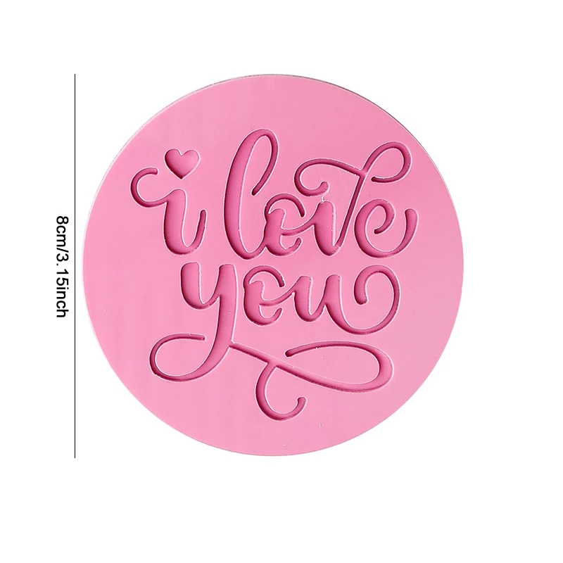 1,3-8pc Fondant Acrylic Cookie Embosser Mold Happy Birthday Valentine's Day Pattern Biscuit Stamp Cake Decorating Tool cookie cutter baking mold cookie mould cookie printing mold fondant cutter baking decorating tools