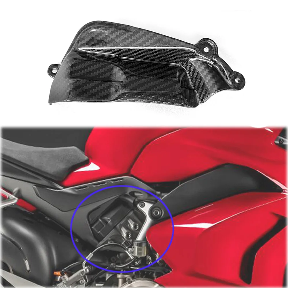 

For Ducati Panigale V4 V4S V4R Streetfighter V4 V4S 3K Carbon Fiber Engine Cover Protectors Motorcycle Accessories Fairing Parts