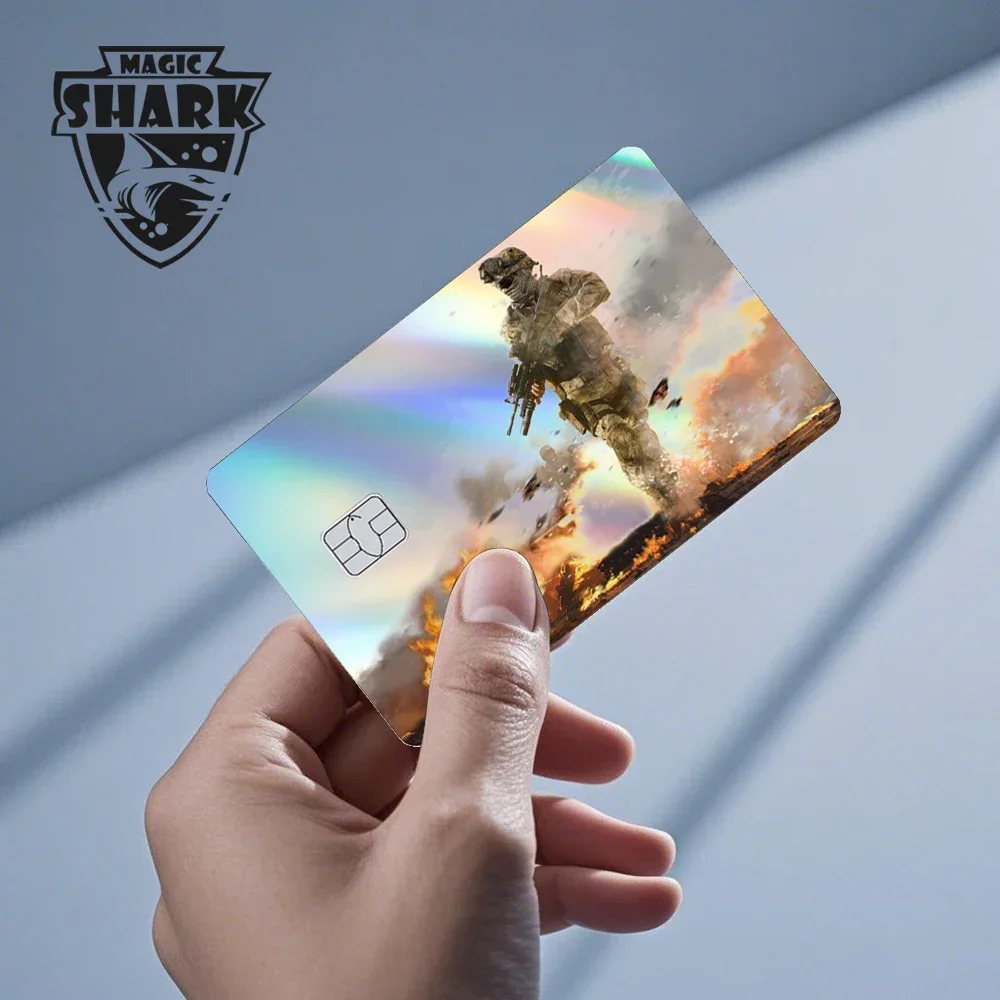 2025 New Cute Holographic Mouse Cat No Fade Laser Reflective Front Skin Cover Skin Sticker for Credit Card Debit Bank Card