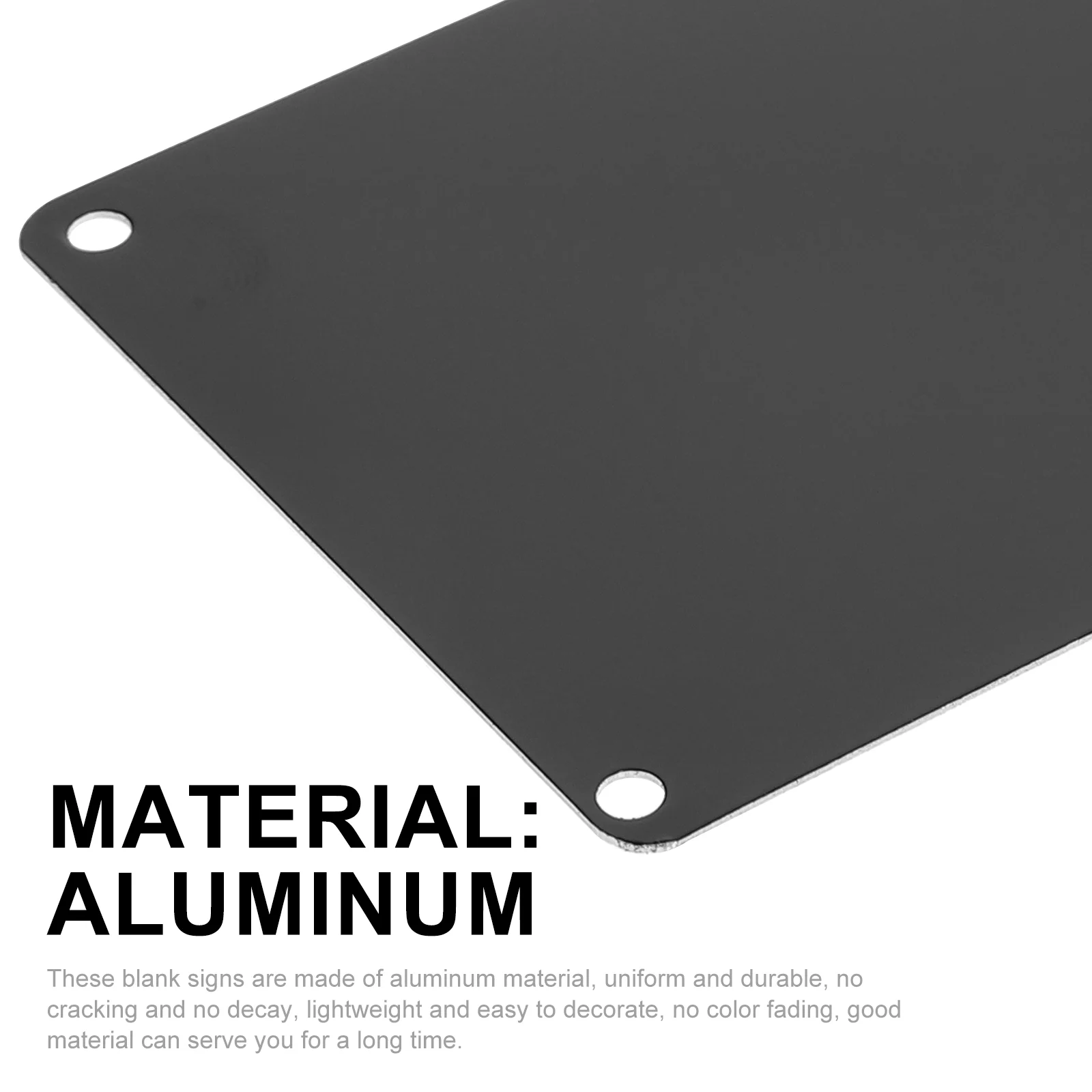 10Pcs Black Aluminum Blank Signs Laser Engraving Plates Metal Nameplates Diy Hotel Door Plate Printing Products MultiFunction