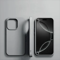 Premium Liquid Silicone Shockproof Phone Case - Durable Protective Back Cover - iPhone 14 (Light Gray)