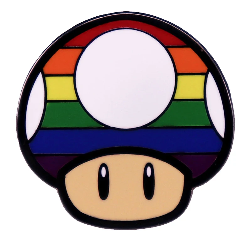 

A2737 Cartoon mushroom Game Brooches for Clothing Enamel Pins Cute Badges Lapel Pins for Backpack Decorations