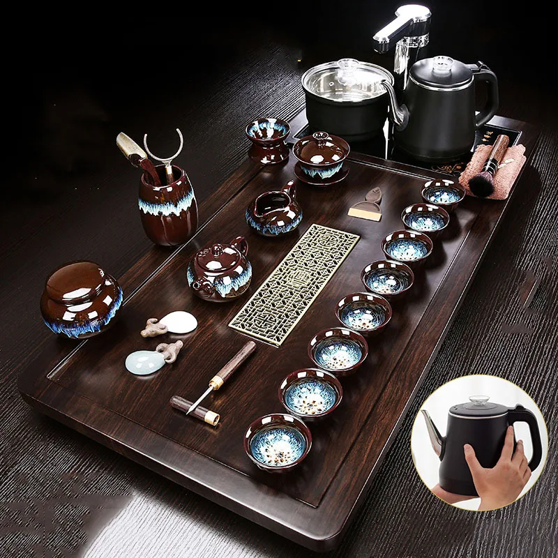 Luxury Chinese Tea Set Ceremony Ceramic Teapot Drinkware Gaiwan Yixing