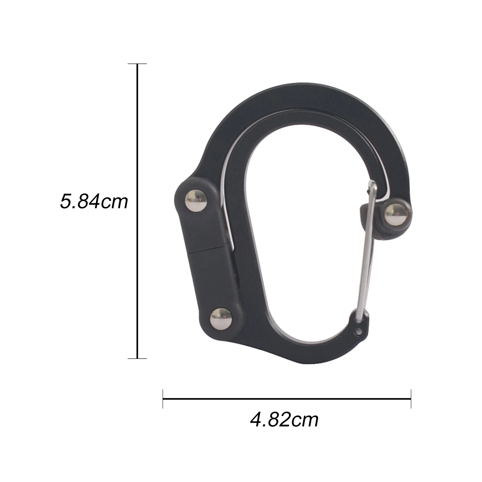 HEROCLIP Hybrid Gear Clip Carabiner Rotating Hook Clip Non-Locking St Medium 