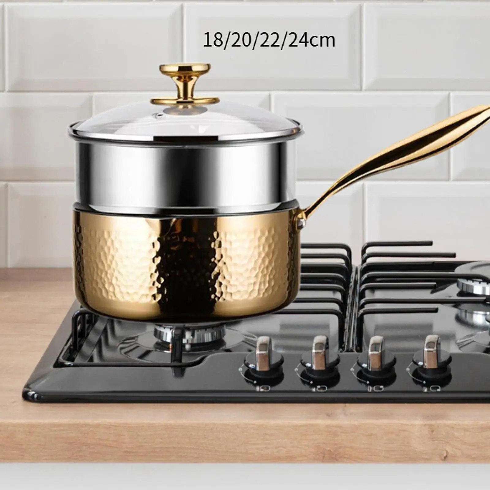 Saucepan with Lid Pasta Cookware Ergonomic Handle Deep Frying Pot Milk Soup Pan Saucepan with Lid Pasta Cookware Ergonomic Handle Deep Frying Pot Milk Soup Pan