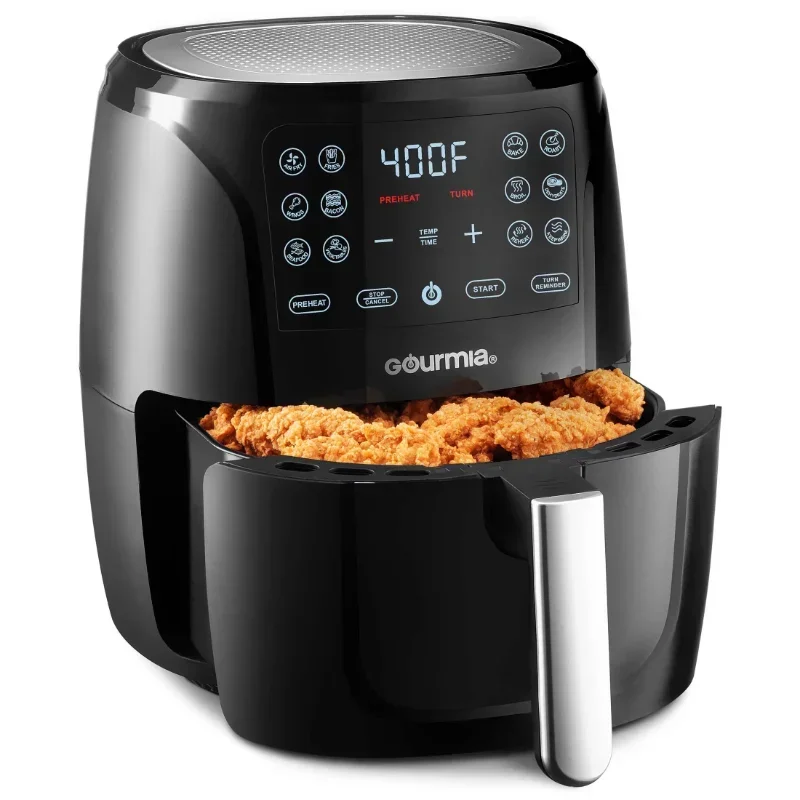 Gourmia 4 Qt Digital Air Fryer with Guided Cooking, Black GAF486 