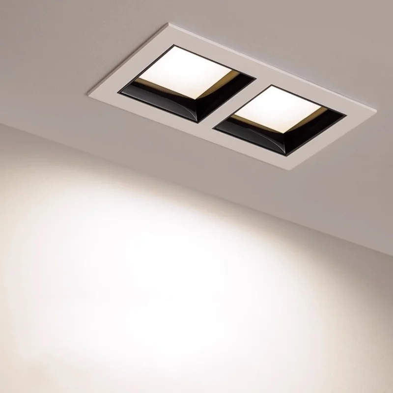Dimmable Square Deep Anti Glare LED panel recessed LED downlight 9W 12W 15W 18W 24W 36W LED ceiling light AC85-265V