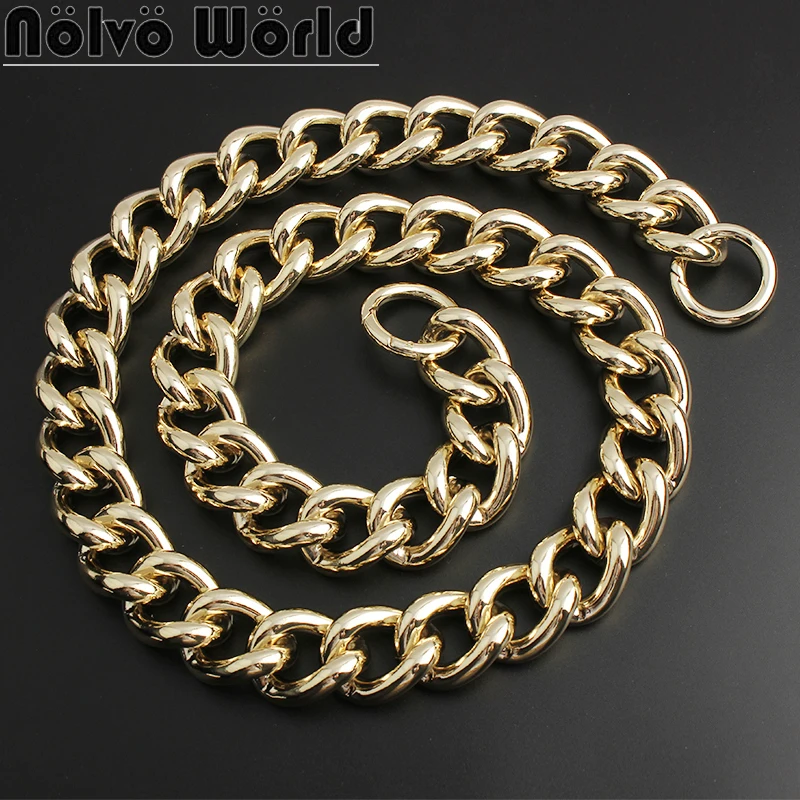 30MM Light Gold Metal Chains Thick Aluminum For Detachable Bags Belts Handbag Purse Shoulder Strap Crossbody Handles Accessories