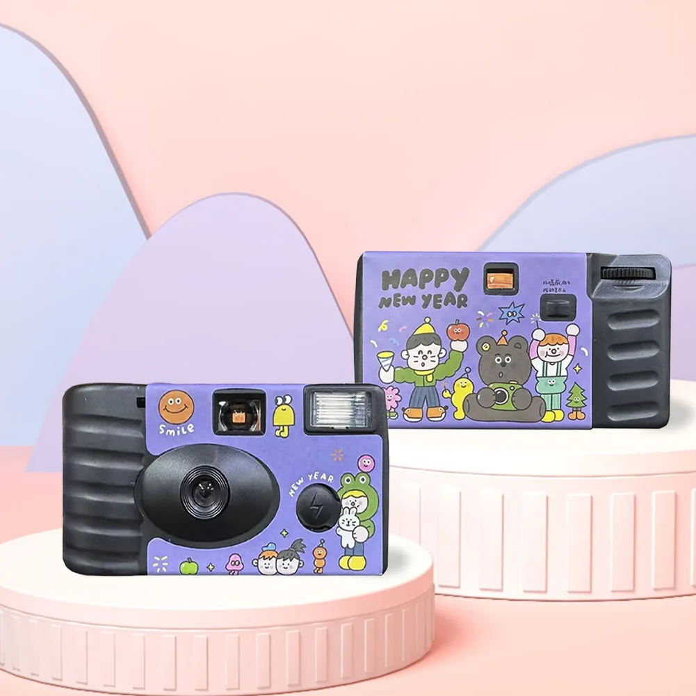 Description Picture 5 of item35mm Disposable Film Camera Built-in Flash One Time Use Camera 27 Photos Retro Camera for Birthday Parties