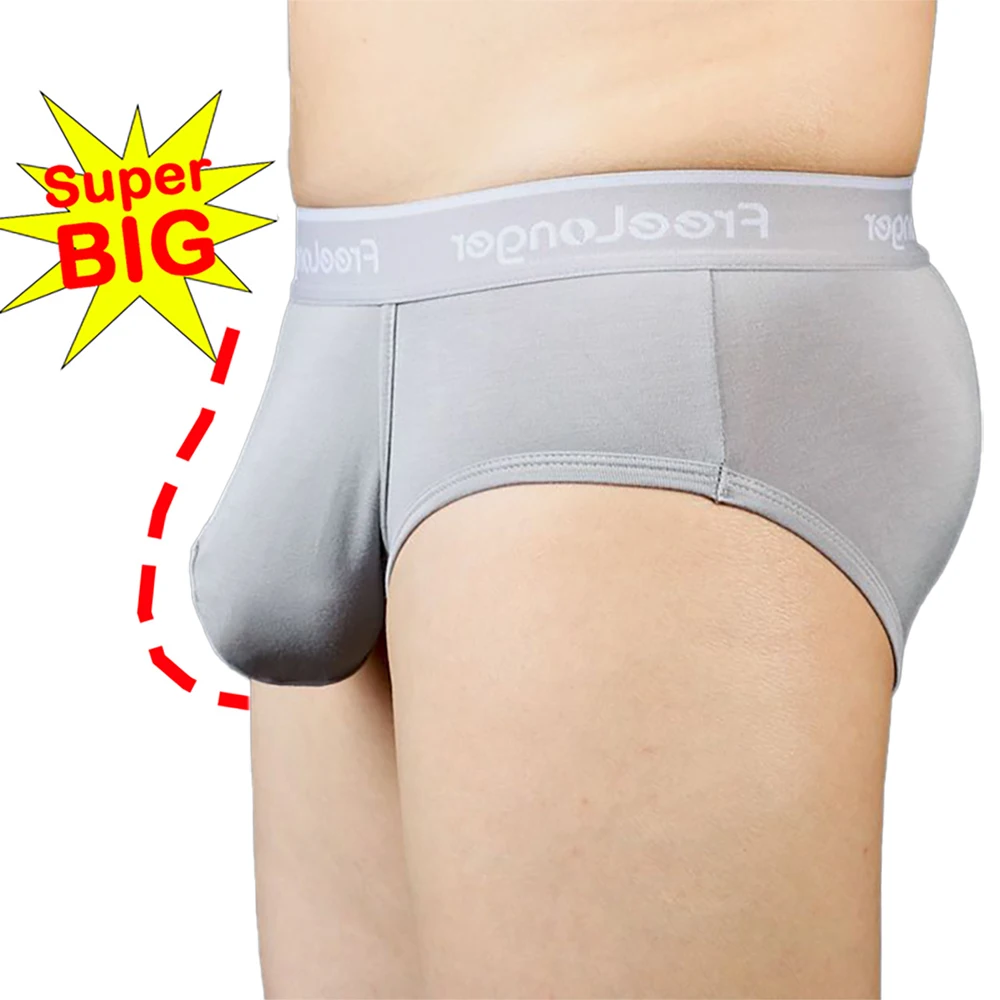 

Man Briefs Ultra-Low Sexy Elastic Super Big Bulge Penis Pouch Lingerie Cock Bag Gay Special U-convex Boxers Enhance Underpants