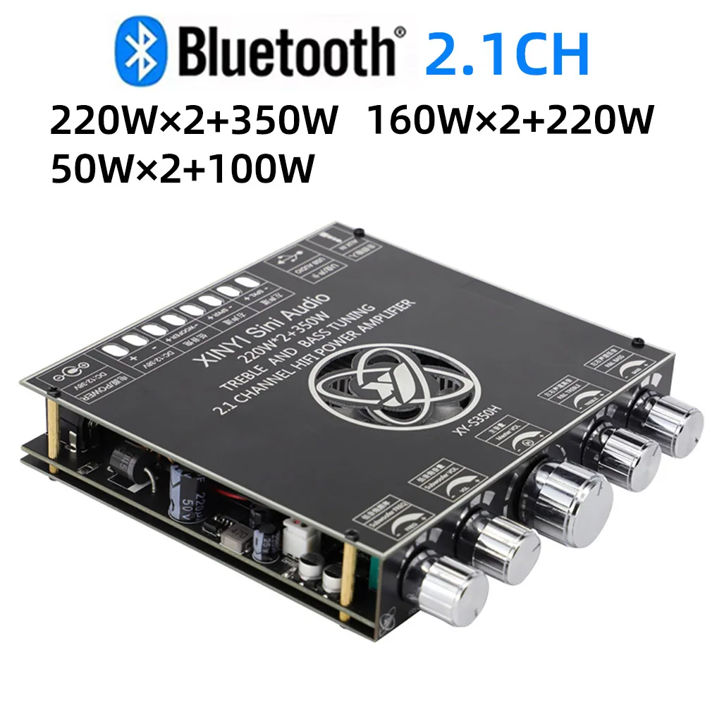 

2*220 Вт + 350 Вт TPA3251 TDA7498E Плата усилителя мощности Bluetooth канала Класс D USB звуковая карта сабвуфер театр аудио стерео усилитель
