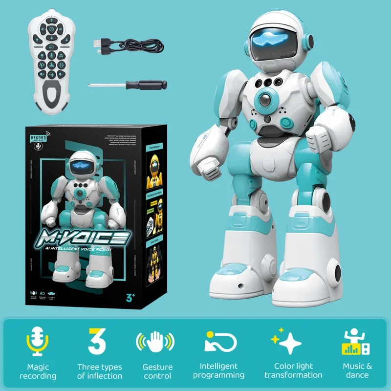 Toy Robot Rc Control Interactive Robot Intelligent for Kids Dance Voice Command Touch Gesture Control Toys Birthday Gifts