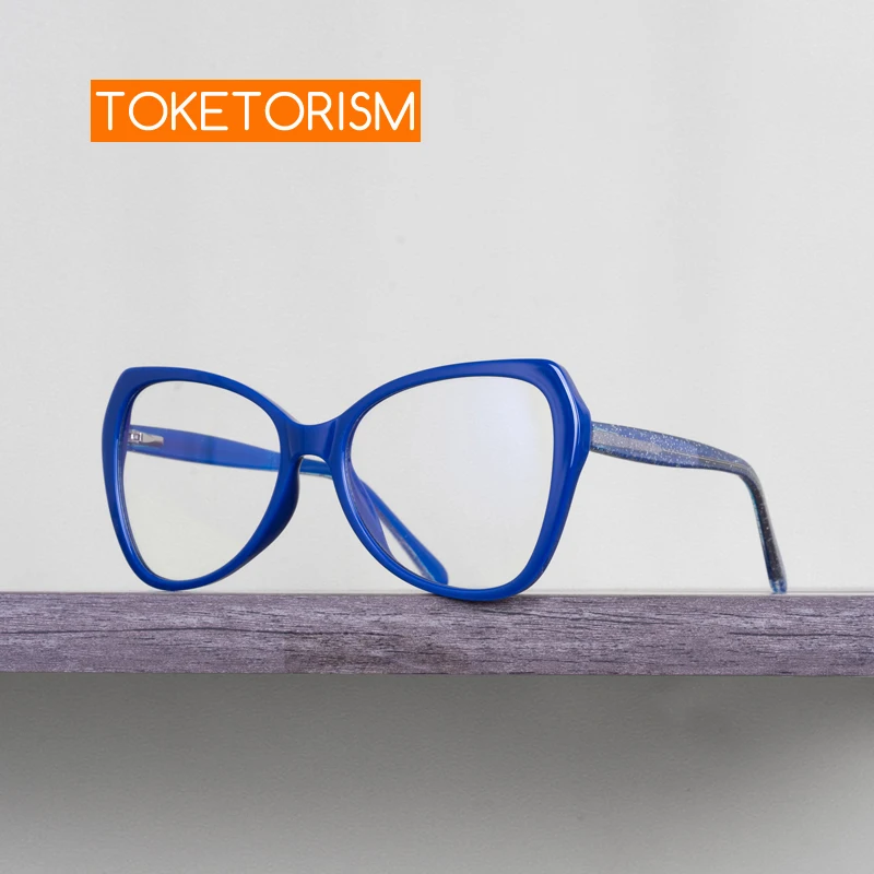 

Toketorism Trend Women's Eyeglasses Blue Light Blocking Anti UV Glasses Optical Frame 1102