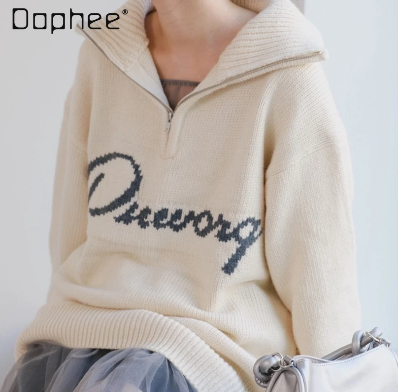 jacquard-weave-zip-knitwear-para-mulheres-pulover-solto-gola-alta-manga-longa-roupas-de-letras-doces-streetwear-outono