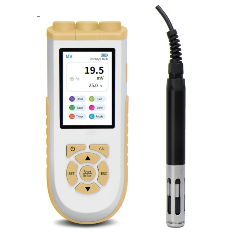 IKEME 디지털 용존 산소 계량기, 높은 정확도의 디지털 용존 수 테스트, 8 in 1, pH, ORP, EC, TDS, SALT, Res, TEMP, DO