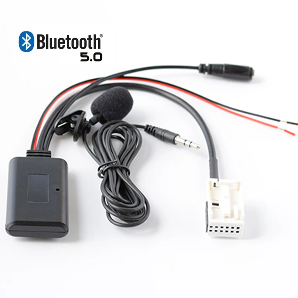Adaptador inalámbrico bluetooth para coche estéreo AUX IN música para VW Golf MK5 MK6 POLO Passat RCD110 RCD210 RCD310 RCD510 RNS510