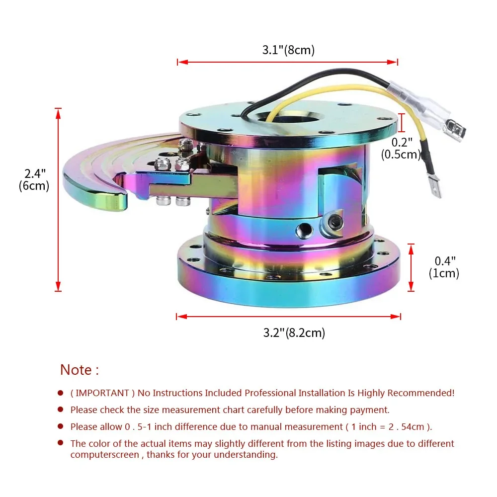 High Quality Universal Colorful Racing Steering Wheel Quick Release Hub Kit Adapter Body Removable Snap Off Boss Kit