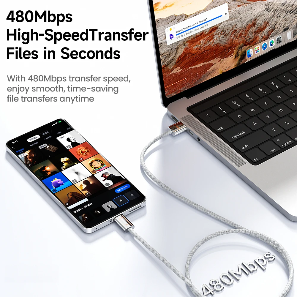 Toocki 120W 6A USB-C Fast Charging Cable