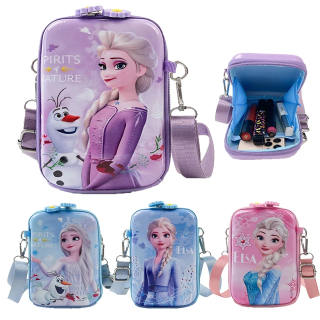 Disney Fashion Pvc Princess Satchel Cartoon Anime Frozen Elsa Princess Single Shoulder Bag Coin Purse Girl's Birthday Present 1