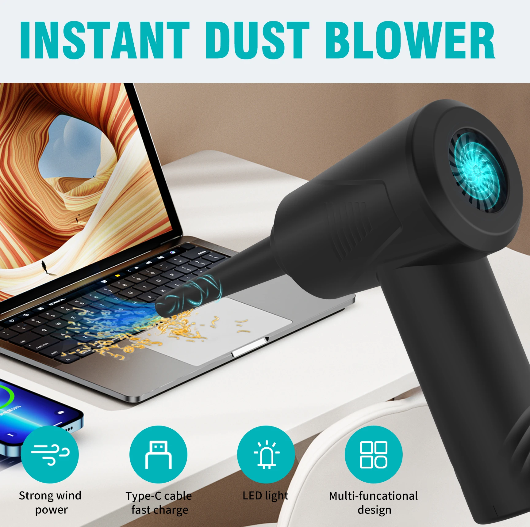 

Electric vacuum portable blower handheld cordless computer vacuum cleaner keyboard laptop electronic product cleaning blower