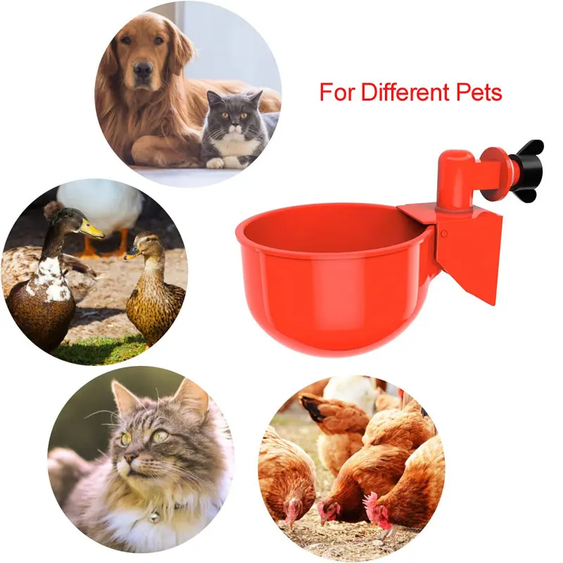 Chicken Water Feeder Automatic Filling Waterer Poultry Drinking Bowl For Chick Ducks Birds Turkeys Etc 12pcs Large Cups poultry drinking cups poultry water dispenser poultry feeder animal drinking bowl poultry waterer