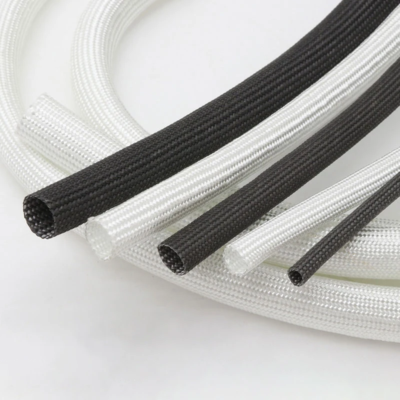 

Ø1-50mm White/Black 600℃ Resistant Fiberglass Tube High Temperature Chemical Glass Fiber Braided Sleeve Soft Wire Pipe Protector