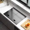 RLL Hidden Kitchen Sink Black Nano 304 Stainless Steel Sink Hidden Kitchen Fruit And Vegetable Bowl Cleaning Pool Home Bar Sink 3