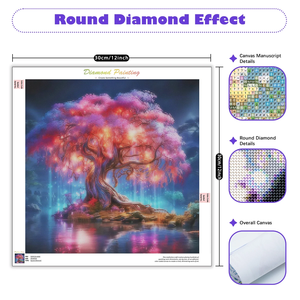 Diy Diamond Painting Tree Rhinestones Art Embroidery 5d Full Round Square Drills Handicraft Landscape Artwork RUOPOTY diamond art painting kit diamond painting set diamond painting