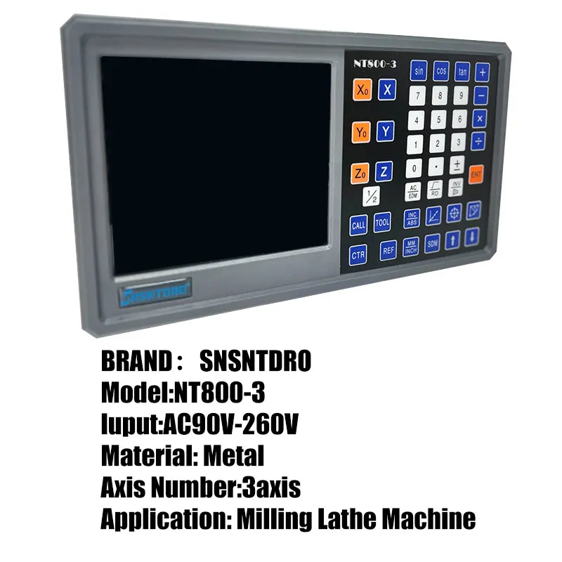 초정밀 Dro NT800 3축 키트 AC90-260V 및 50-1000mm 선형 유리 스케일 인코더 선반 밀링 머신용 디지털 눈금자