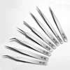 2pairs/lot ST-12&ST-15 Excellent Quality Stainless Steel Industrial Precision Eyelash Tweezers Eyelash Extension Tools 2