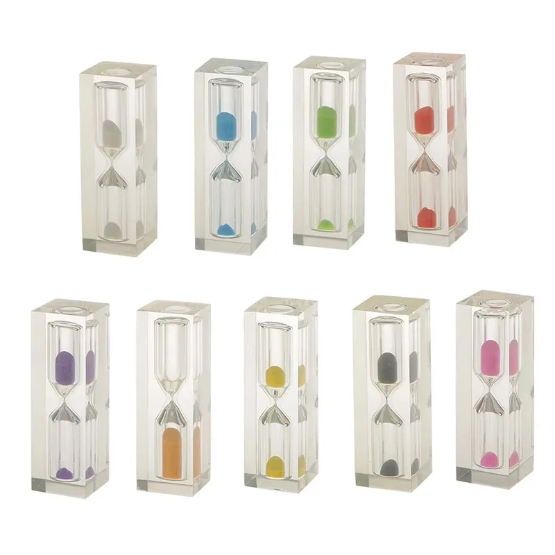 

3 Minutes Transparent Hourglass Acrylic Sandglass Dental Kids Sandglass Tooth Brushing Timer Kitchen Sand Clock Timer Gift