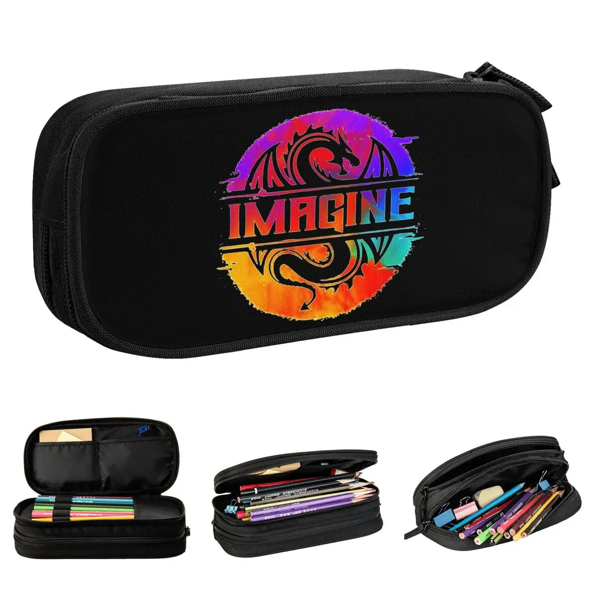 

Band Imagine Dragons Pencil Case Pencil Pouch Pen Holder for Girls Boys Large Storage Bags Students School Gifts Stationery
