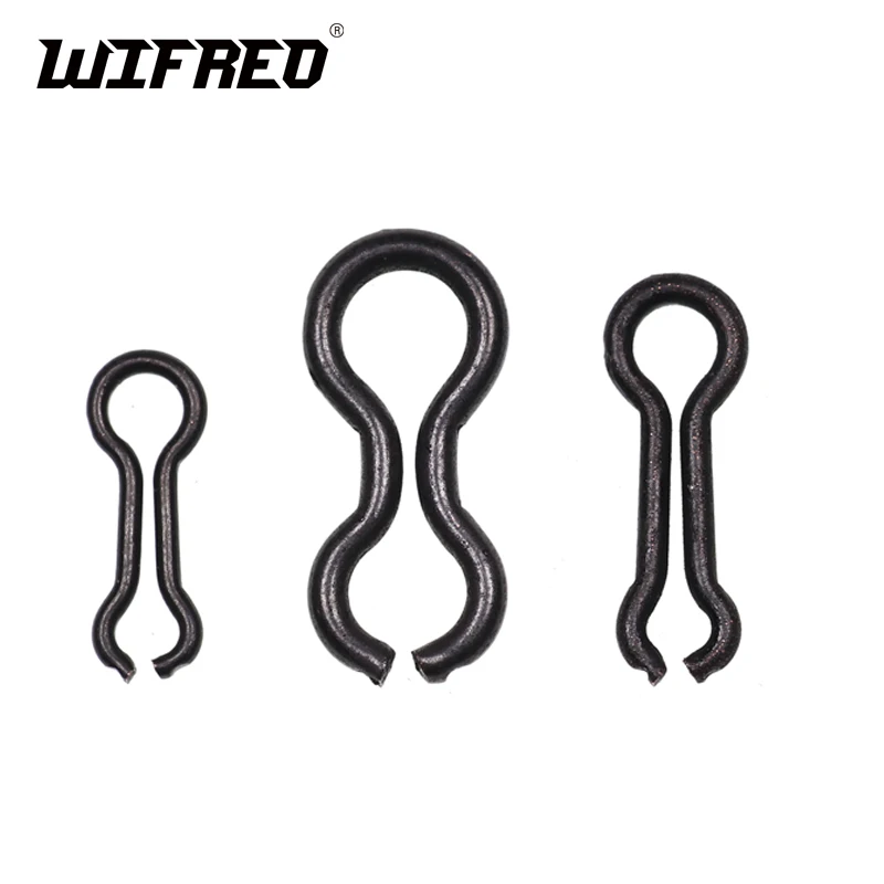 

Wifreo Size S M L Brass Fishing Sinker Eyes Eyelets for Lead Do-It Mold Loops Leader Making Nickel Black