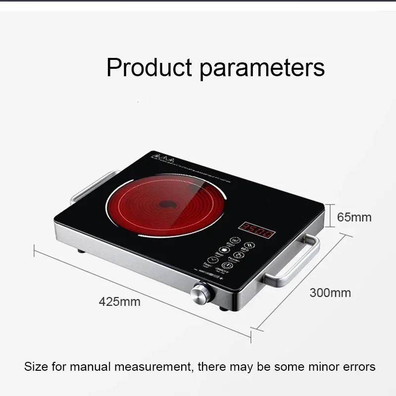 Intelligent Induction Cooker Electric Ceramic Cooker Touch Waterproof Adjustable Temperature Electromagnetic Light Wave Induction Cooker