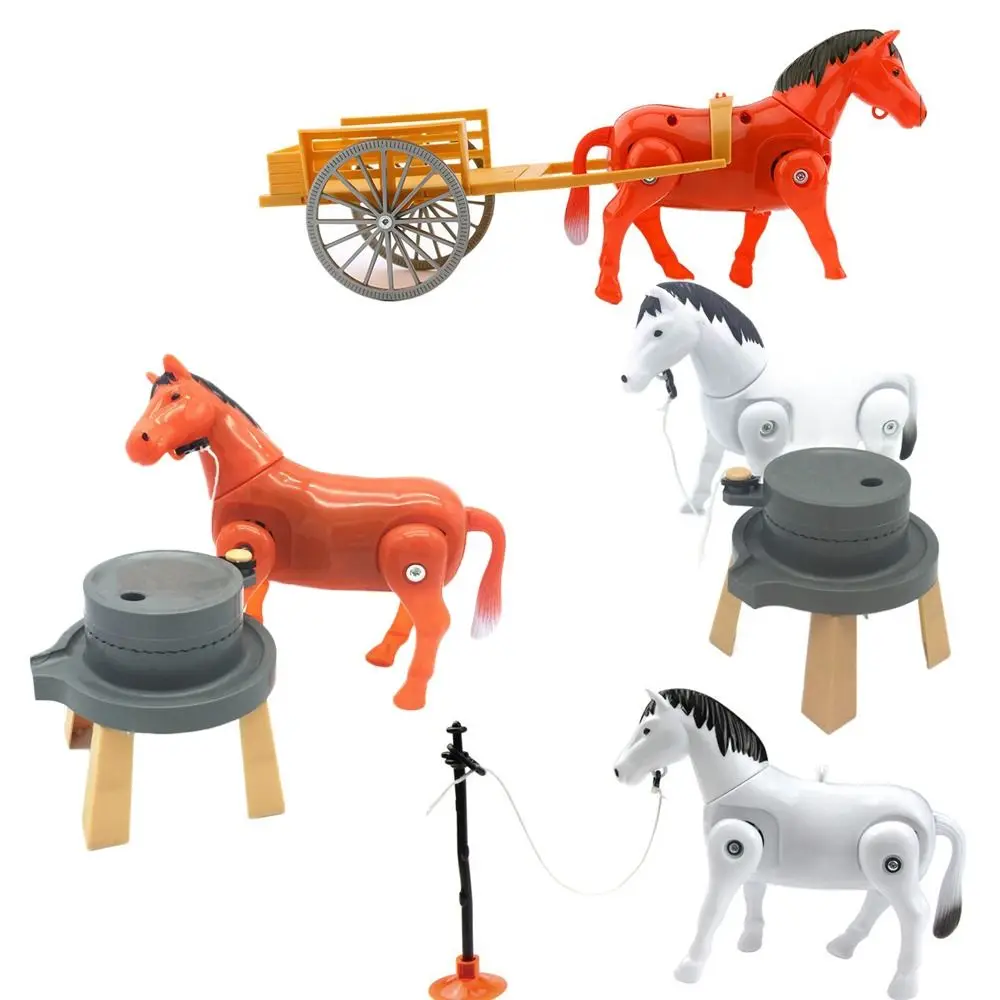 Funny Horse Circling Toy Plastic Creative Electric Horse Model Mini Sensory Toys Anxiety Relief horse-drawn vehicle fidget toys stress relief toys
