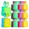 50 Pieces Non Woven Reusable Bags Multi Color Tote Gift Bags Colored Blank Tote Bags Bulk Fabric Grocery Bags Durable 1