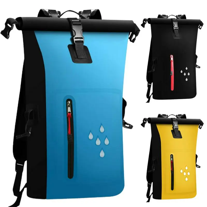 

25L Swimming Bag Dry Waterproof PVC Backpack Bucket Large Capacity Rafting Kayaking River Trekking Floating Sailing Backpack