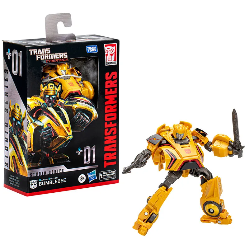 

In Stock Hasbro Transformers Studio Series Deluxe 01 Gamer Edition Bumblebee Action Figure Collection Model Toy 4.5 Inch