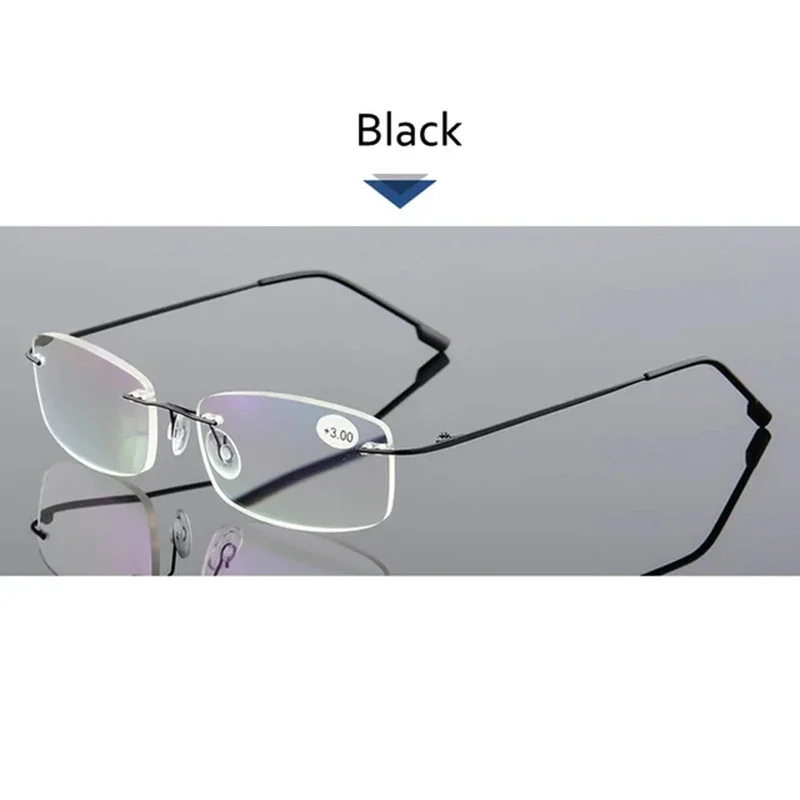 Mai Blume Blau Licht Blockin Ultraleicht Memory Titan Randlose Lesebrille Männer & Frauen Presbyopie Brillen +1,0 +1,5 +2,0 – Detail 3