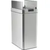 13 Gallon Automatic Trash Can for Kitchen - Stainless Steel Garbage Can with No Touch Motion Sensor Butterfly Lid and Infrared 1