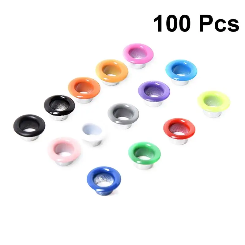 Iron Clothes Eyelet Button Set 100PCS 10mm /8mm /6mm eyelet grommet ring,eyelet grommet ring kit,grommet eyelet kit,screw back eyelets,metal eyelet buttons
