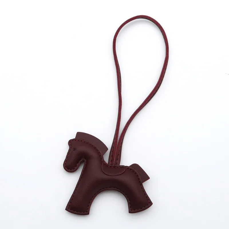 Elegant PU Leather Horse Keychain Accessory