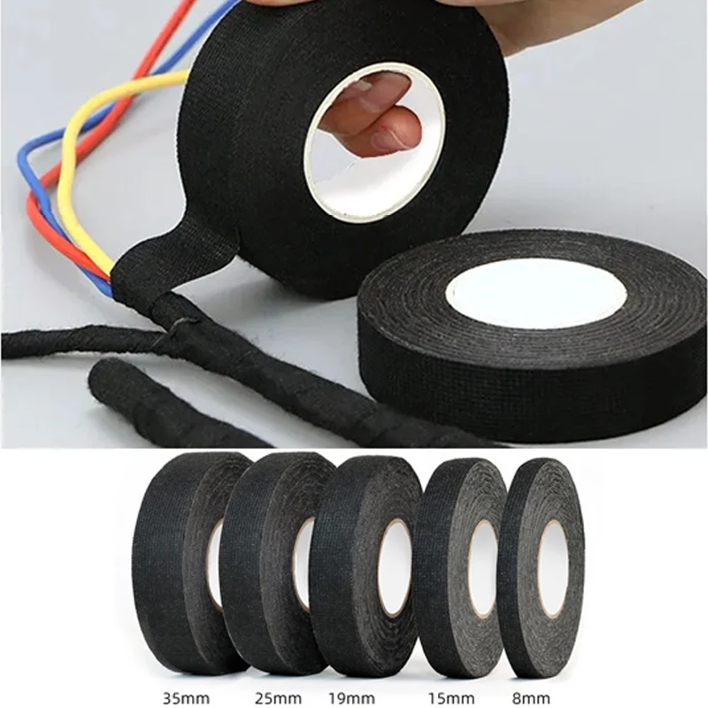 15m/20m Tape Car Engine Compartment Car With High Temperature Resistance Insulation Flame Retardant Velvet Electrical Tape Cloth