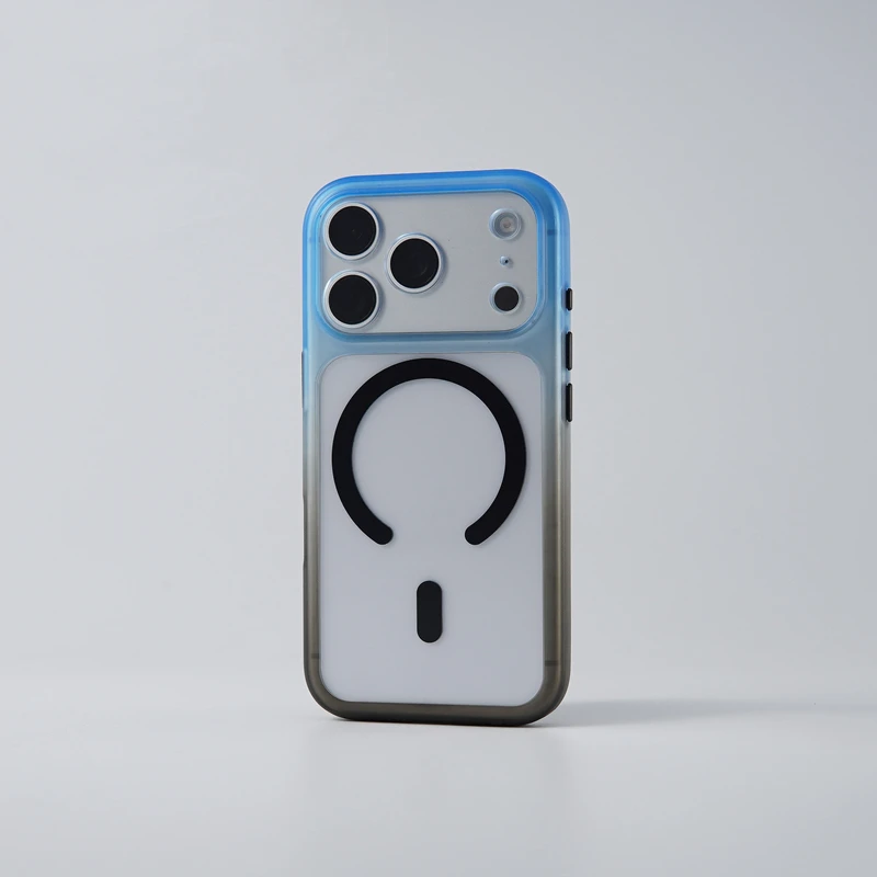 Magnetic Gradient Clear Hard Case with Wireless Charging