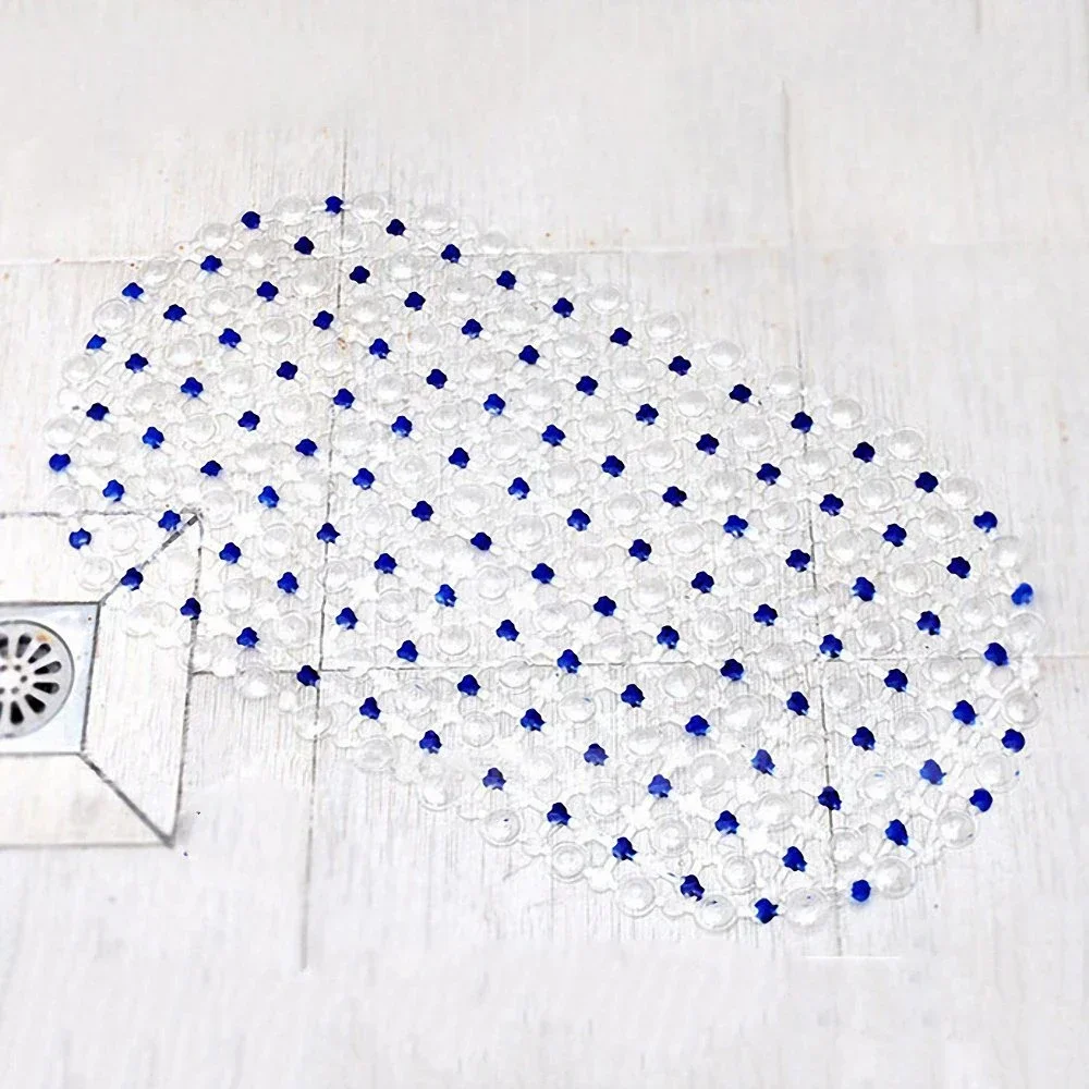 PVC Anti-Slip Shower Mat with Suction Cups - Soft Massage Bathroom Accessory