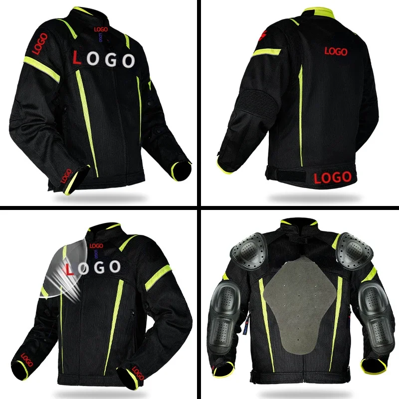 Summer Men's Motorcycle Cycling Jackets Protective Cross-country Motorbike Clothing Waterproof Reflective Anti-fall Suit Rider