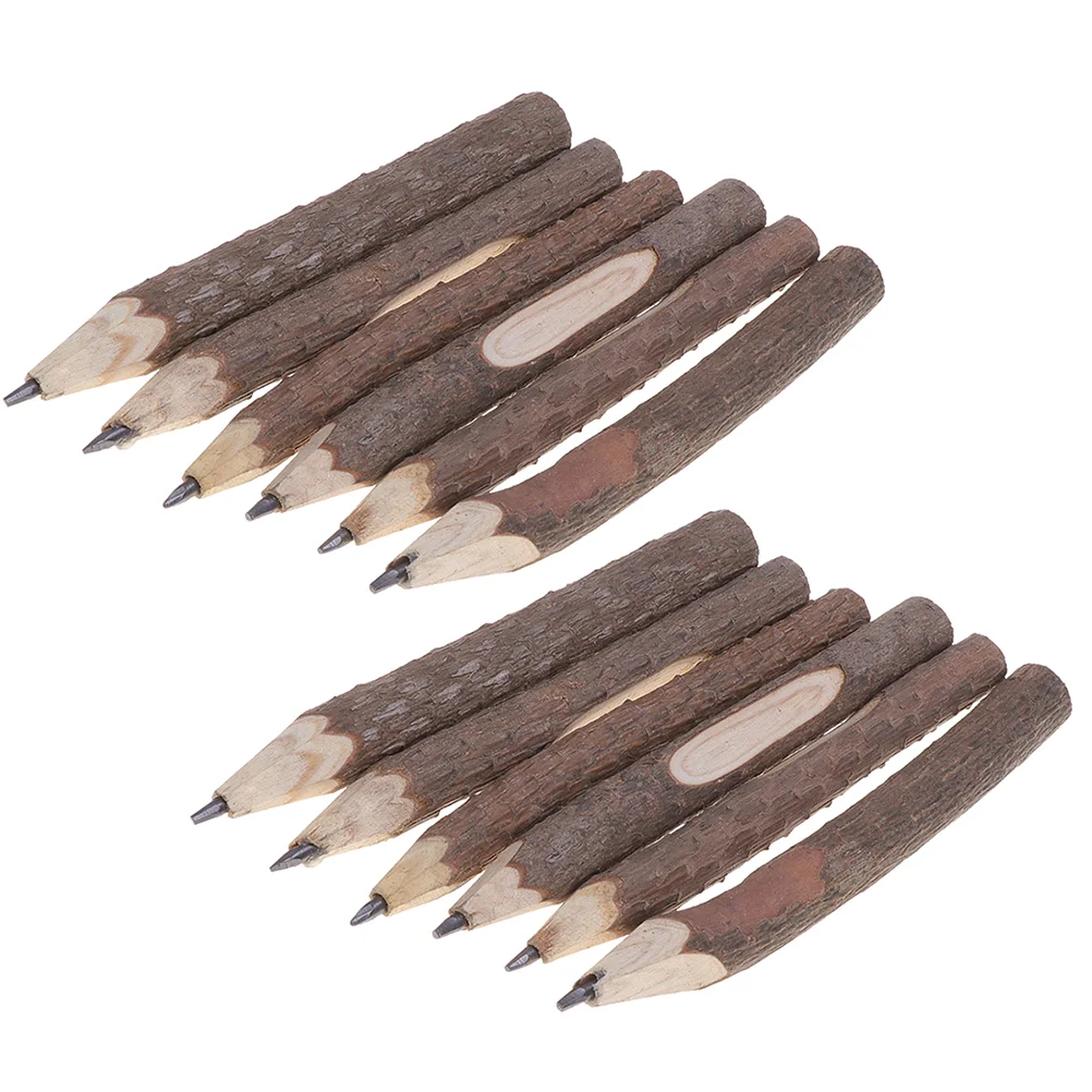 

13cm Retro Bark Pencils Wooden Tree Rustic Twig Pencils Gifts for Kids Children