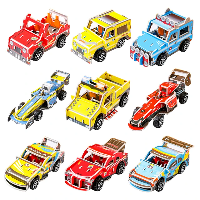 Puzzle + Figurine Puzzle 3D Cars