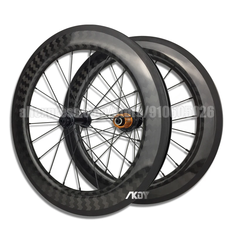 スムーズ軽量 20 インチ折りたたみ自転車ホイール 406 カーボン