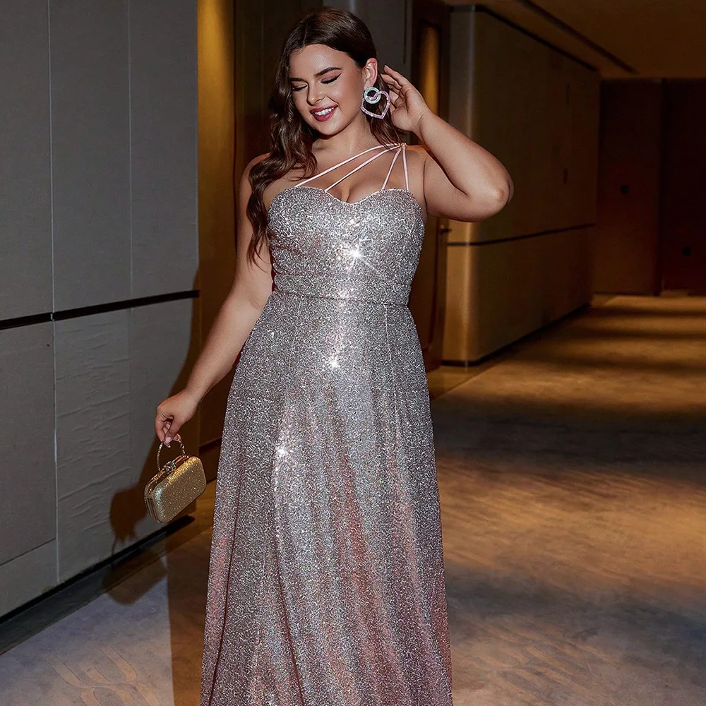 One Shoulder Sleeveless Lace Dress With Sash Papaya Plus Size main image 0
